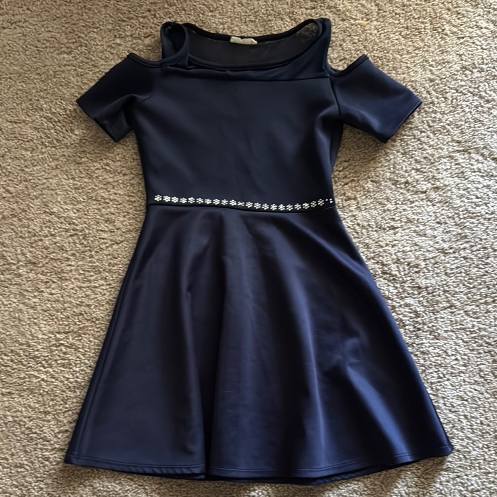 Elegant Navy Blue Kids Dress